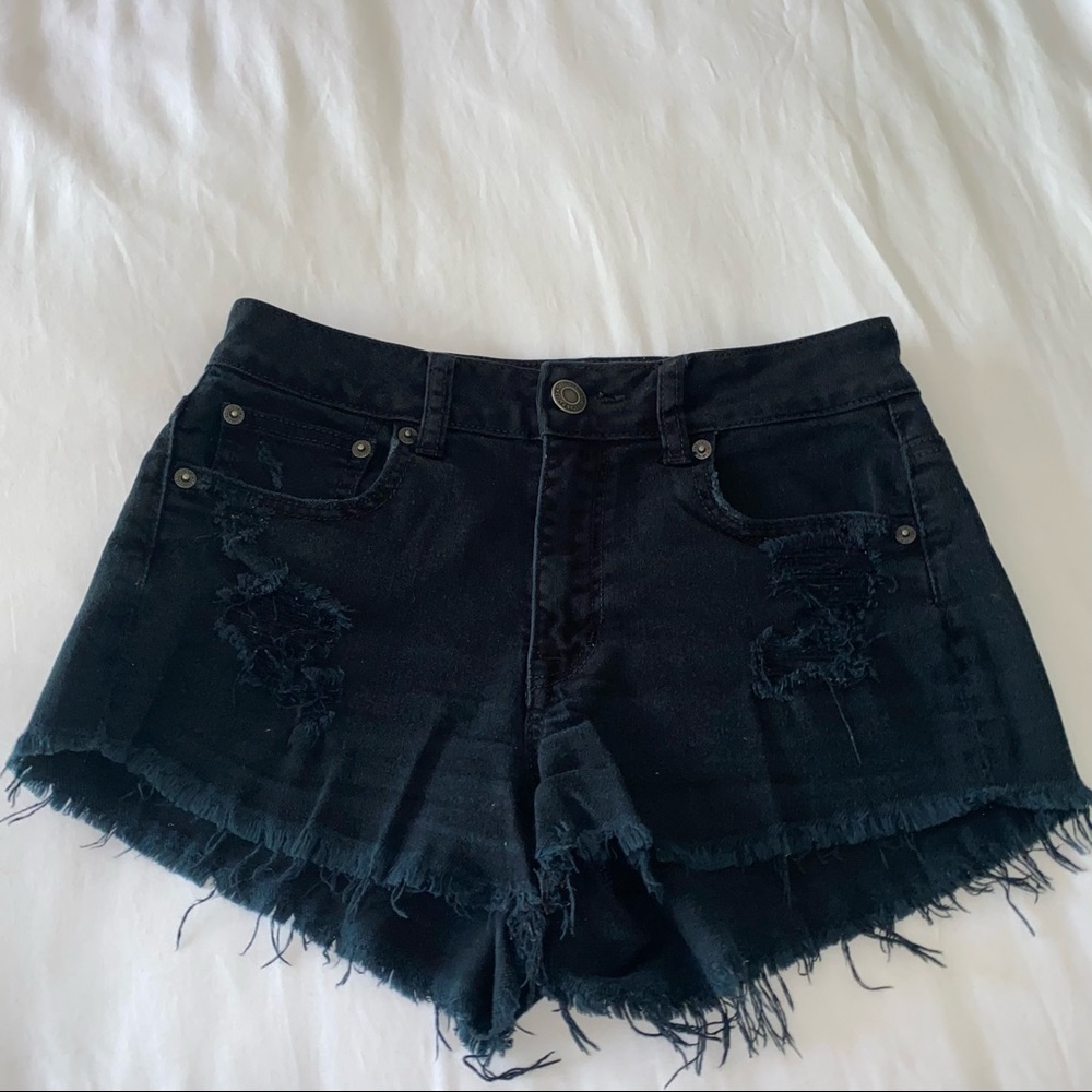 American Eagle Black Jean Shorts